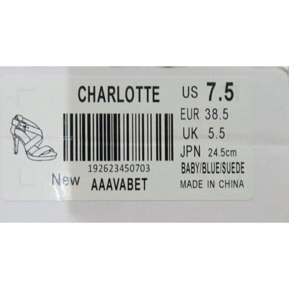 DREAM PAIRS Charlotte Baby Blue Suede Platform Heels Sandals NWT 7.5 - Picture 10 of 13